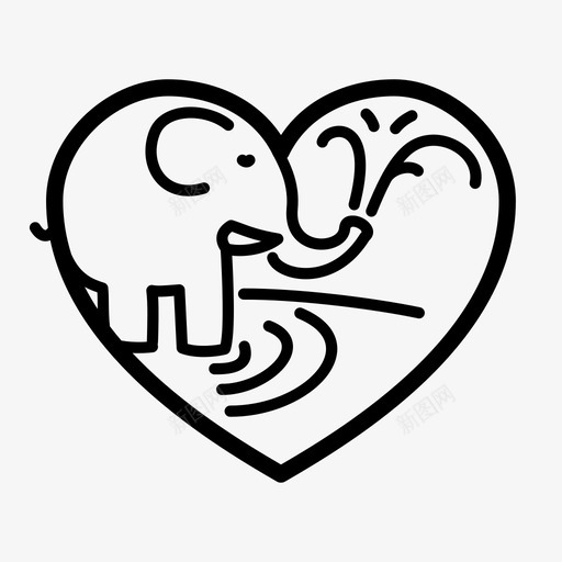 大象心生活方式图标svg_新图网 https://ixintu.com 大象 就是 生命 生活方式