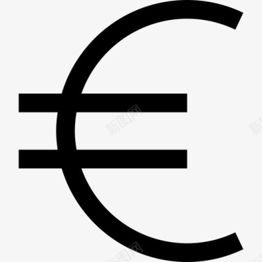 欧元业务390欧元直线型图标图标