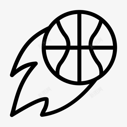 投篮篮球进球图标svg_新图网 https://ixintu.com 投掷 投篮 篮球 进球