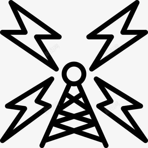 收音机9线性天线图标svg_新图网 https://ixintu.com 收音机9线性天线