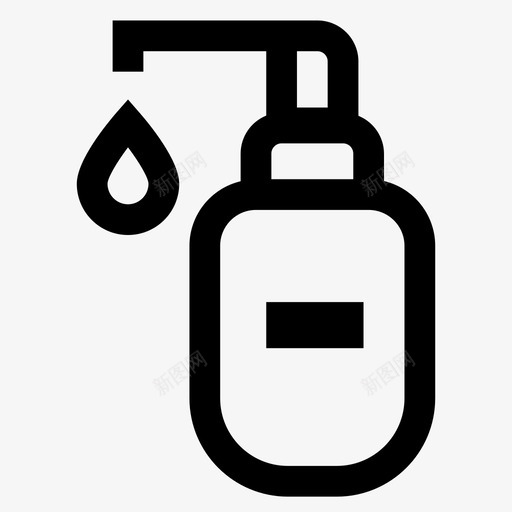 香皂浴室洗手液图标svg_新图网 https://ixintu.com 洗手液 浴室 清洁粗体线 香皂
