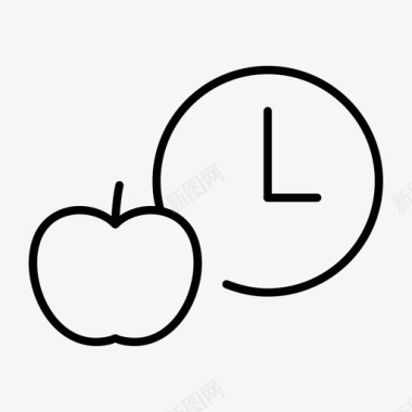 苹果钟食物时间表图标图标