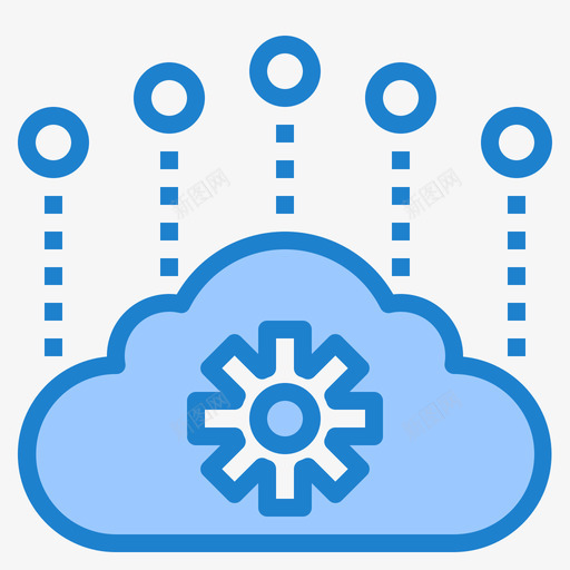 云网络网络技术16蓝色图标svg_新图网 https://ixintu.com 云网 网络 网络技术 蓝色