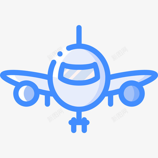飞机机场95蓝色图标svg_新图网 https://ixintu.com 机场95 蓝色 飞机