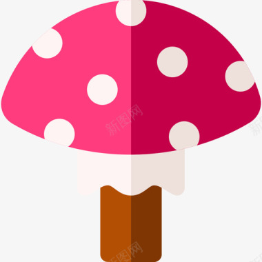 蘑菇头弹簧45扁平图标图标