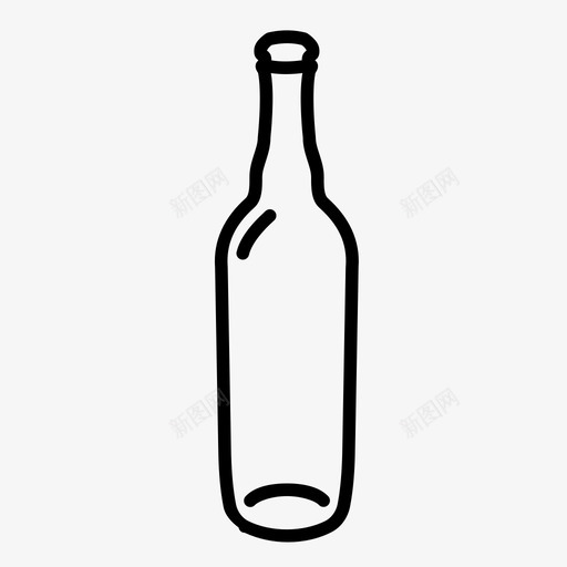 瓶子啤酒瓶饮料瓶图标svg_新图网 https://ixintu.com 啤酒瓶 玻璃瓶 瓶子 白色 饮料