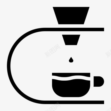 滴水咖啡店135填充图标图标