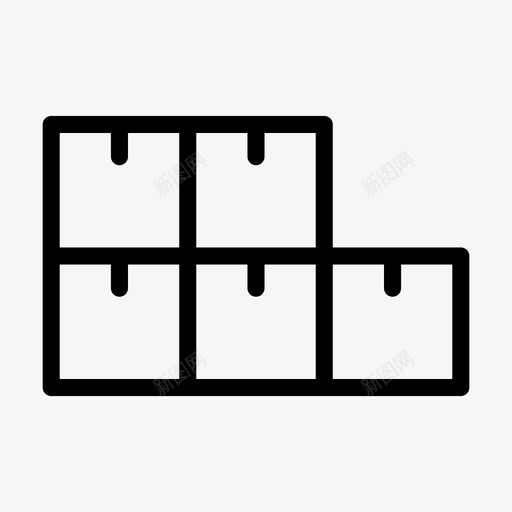 箱子纸箱交货图标svg_新图网 https://ixintu.com 交货 包装 包裹 标志 物流配送 箱子 纸箱