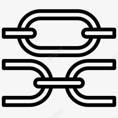链区块链50线性图标图标