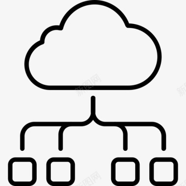 云存储数据网络图标图标