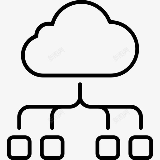 云存储数据网络图标svg_新图网 https://ixintu.com web 传输 存储 应用 数据 网络
