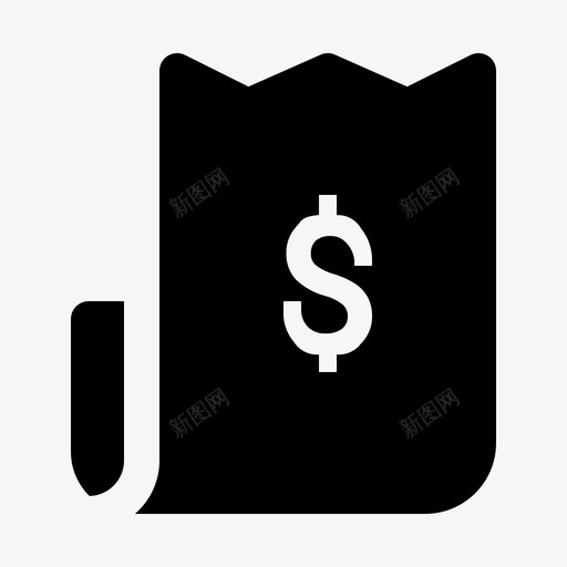 钞票美元电子商务图标svg_新图网 https://ixintu.com 发票 实心 收据 电子商务 美元 钞票