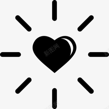 爱情壁炉情人节图标图标
