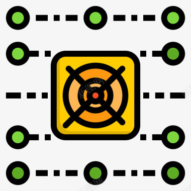 加密保险库网络安全32线性颜色图标图标