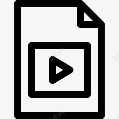 视频文件音频和视频12线性图标图标