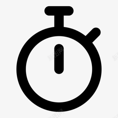 秒表计时器基本用户界面套件图标图标