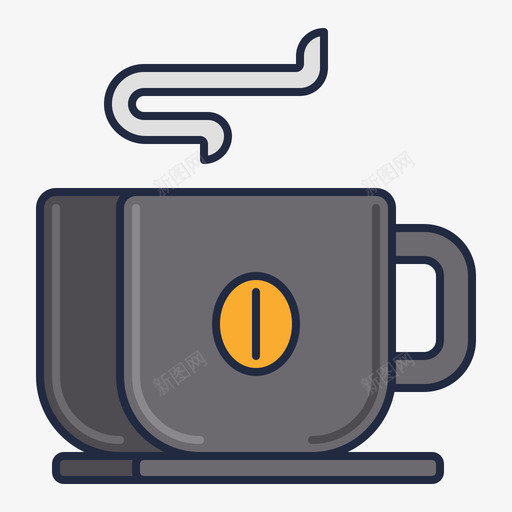 咖啡杯共工作空间7线性颜色图标svg_新图网 https://ixintu.com 咖啡杯 工作 空间 线性 颜色