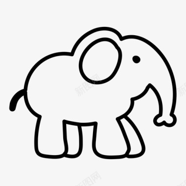 大象动物森林图标图标