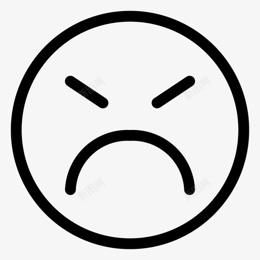 愤怒表情丰满ui1个表情符号图标svg_新图网 https://ixintu.com 1个 ui 丰满 愤怒 符号 表情