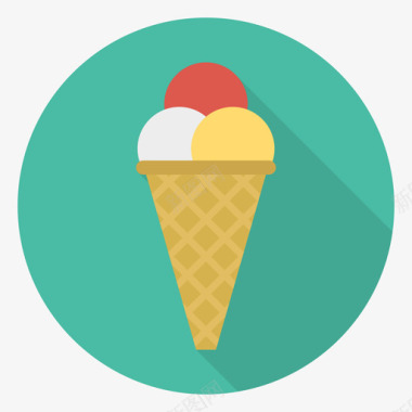 冰淇淋马戏团75圆形图标图标