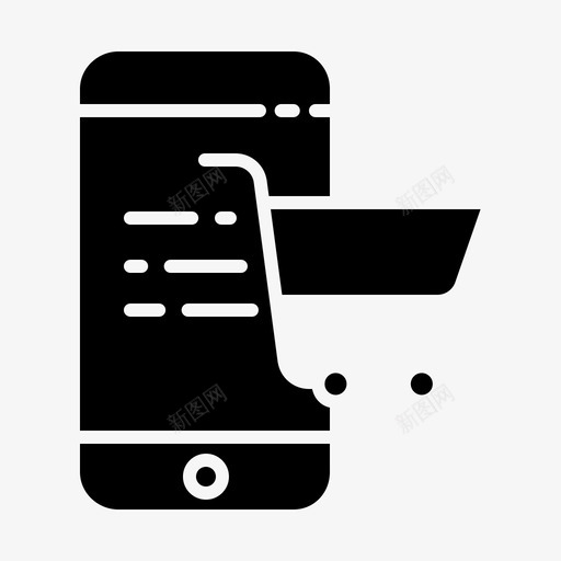 购物车移动应用程序16字形图标svg_新图网 https://ixintu.com 字形 应用程序 移动 购物车