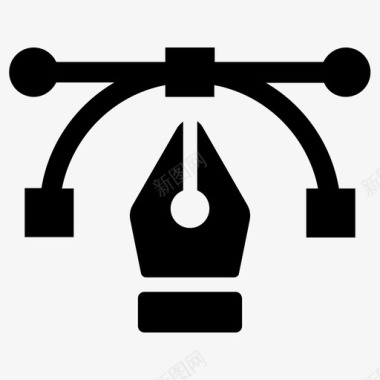 平面贝塞尔插图图标图标