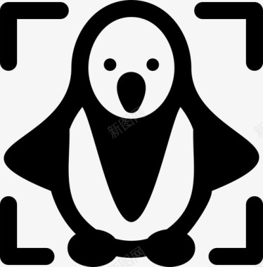 企鹅动物冰图标图标