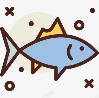 金枪鱼潜水25线形颜色图标图标