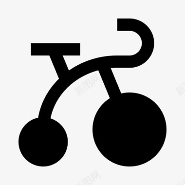 自行车婴儿三轮车图标图标