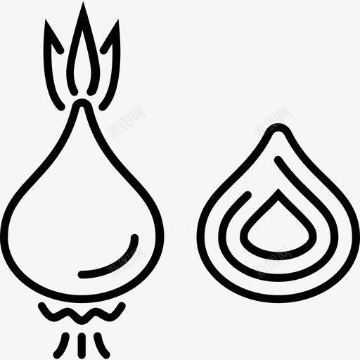 大蒜植物学烹饪图标svg_新图网 https://ixintu.com 大蒜 植物学 烹饪 蔬菜 食物