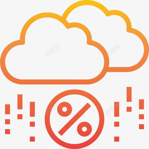 云计算9折梯度图标svg_新图网 https://ixintu.com 9折 云计算 梯度