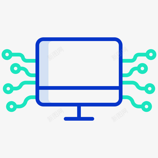 电脑网站服务器和主机5轮廓颜色图标svg_新图网 https://ixintu.com 主机 服务器 电脑 网站 轮廓 颜色