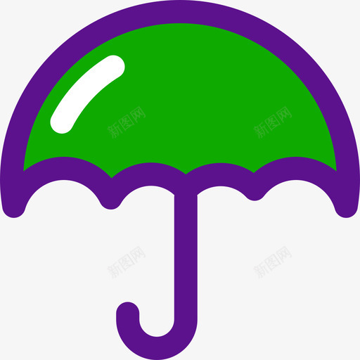 伞基本款60线性颜色图标svg_新图网 https://ixintu.com 伞 基本款60 线性颜色