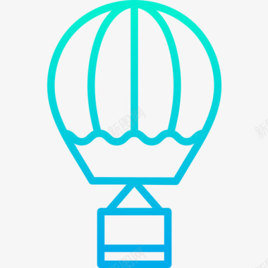热气球运输142梯度图标图标
