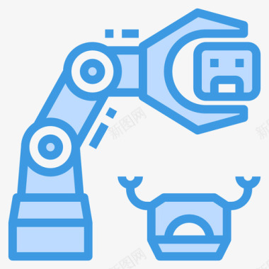 机器人人工智能79蓝色图标图标