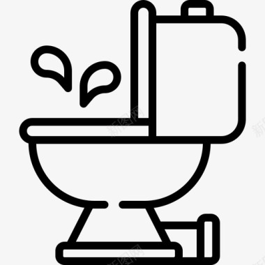 卫生间浴室62线性图标图标