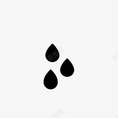 水滴水合作用汗水图标图标