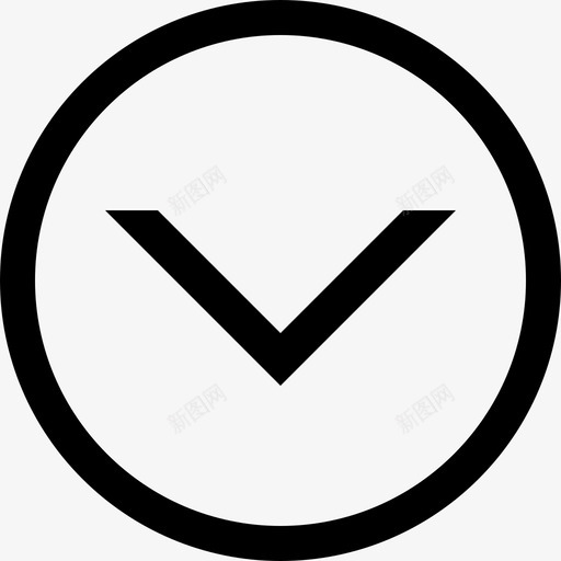 下V形92界面直线图标svg_新图网 https://ixintu.com 92界面 下V形 直线