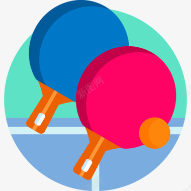 乒乓球运动105平板图标图标