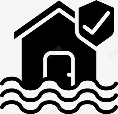 洪水保险39填充图标图标
