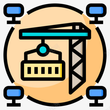 Crane大数据78线性颜色图标图标