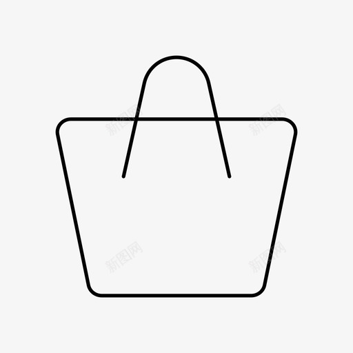 购物袋商业零售图标svg_新图网 https://ixintu.com 商业 商店 购物袋 购物袋轮廓和字形 销售 零售