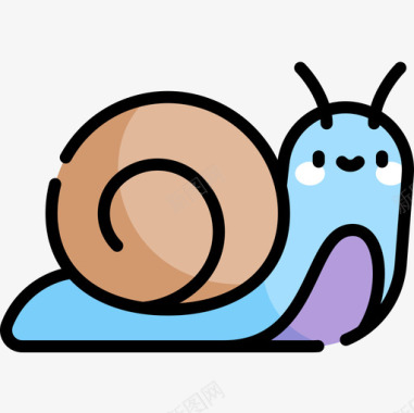 蜗牛72号春线形颜色图标图标