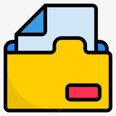 文件夹internet和浏览器3线性颜色图标图标