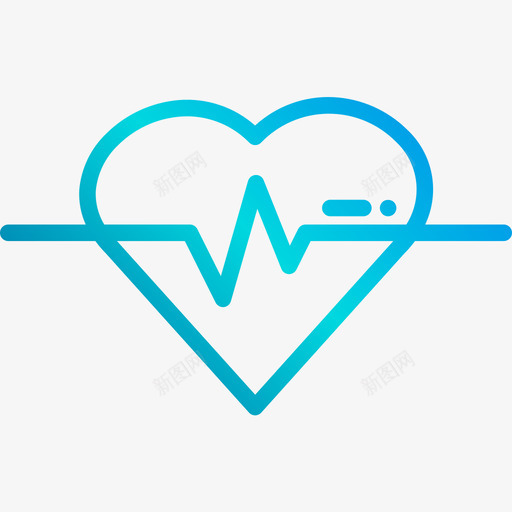 心率健康度87线性梯度图标svg_新图网 https://ixintu.com 健康 心率 梯度 线性