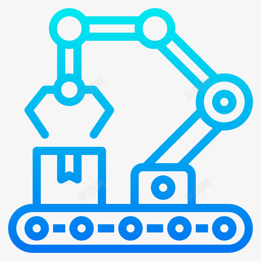 机械臂工程83梯度图标svg_新图网 https://ixintu.com 工程83 机械臂 梯度