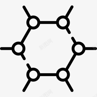 分子核8线状图标图标