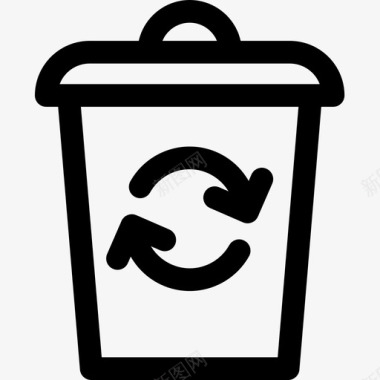 回收箱地球母亲3线性图标图标