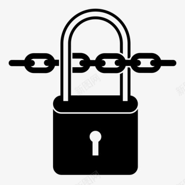 锁链钥匙锁图标图标