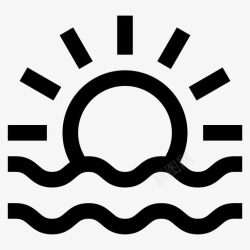 出海标志日出出海旅游图标高清图片